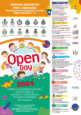 Open Day 2024 Servizi educativi per la prima infanzia.